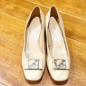 Salvatore Ferragamo “Celia” low heel pumps.